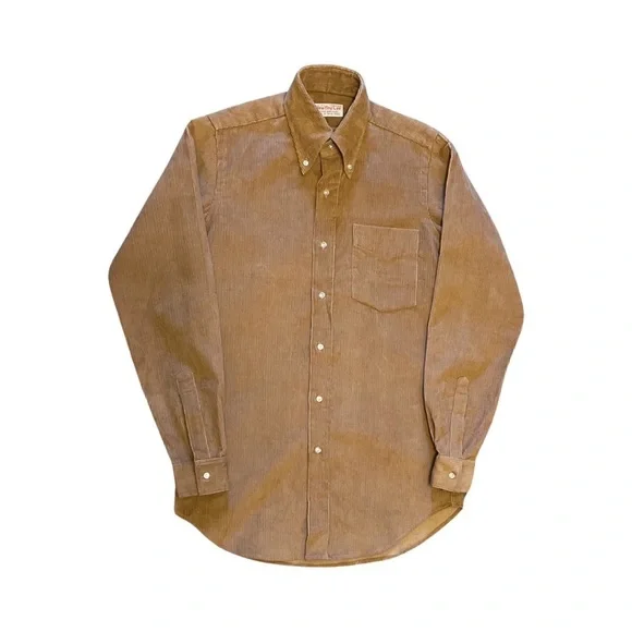 Men's Classic Brown Button Down Shirt - Picture 1 of 8